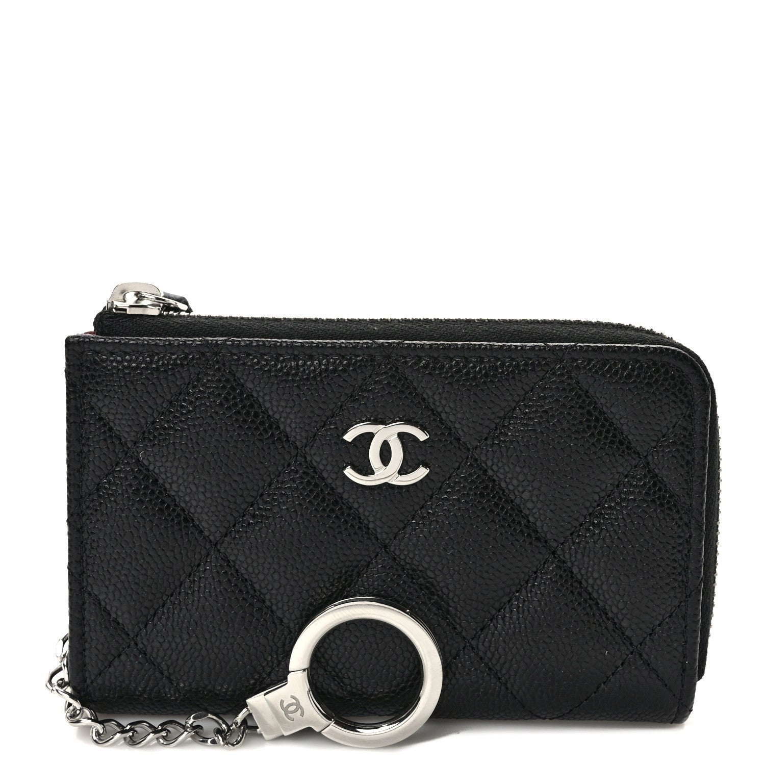 Chanel Caviar Quilted Zipped Key Holder Case Black 1 of 7