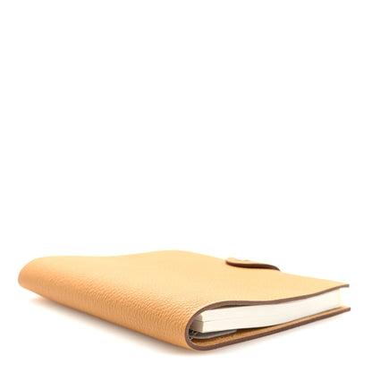Hermes Taurillon Clemence Ulysse PM Notebook Cover Natural Sable 4 of 8