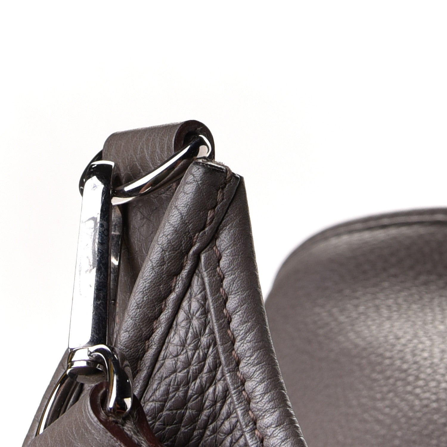 Hermes Taurillon Clemence Amazone Evelyne III TGM Etain Rouge Casaque 5 of 7
