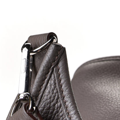 Hermes Taurillon Clemence Amazone Evelyne III TGM Etain Rouge Casaque 5 of 7