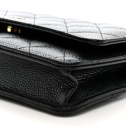 Chanel Caviar Quilted Wallet on Chain WOC Black 11 of 12