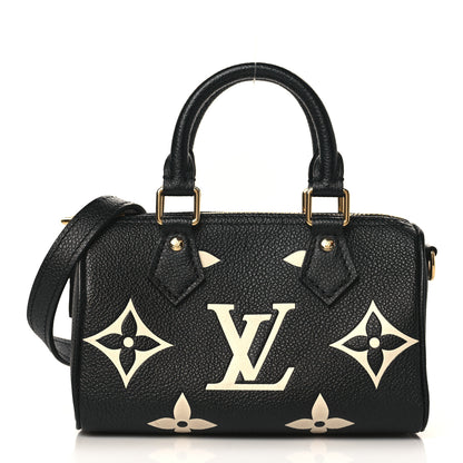 Louis Vuitton Empreinte Monogram Giant Nano Speedy Black Beige 1 of 8