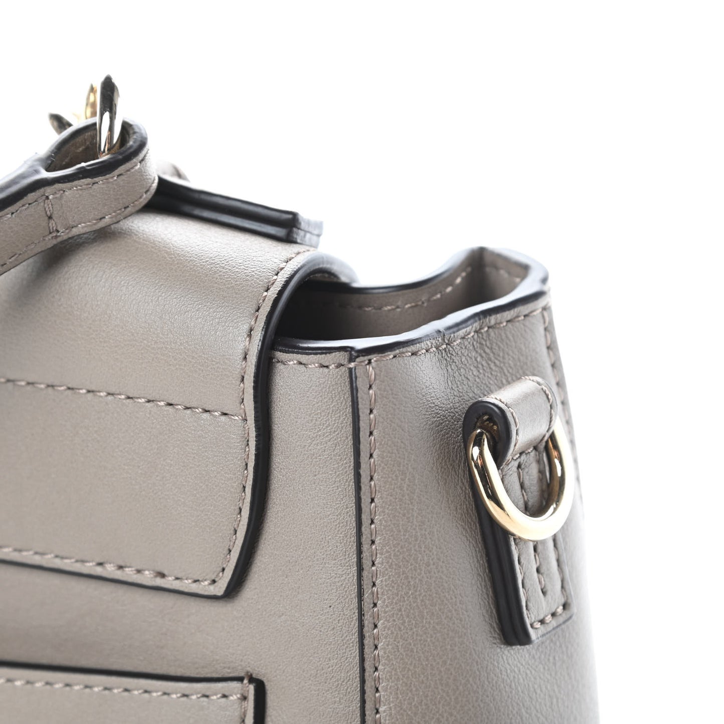 Calfskin Small Faye Day Shoulder Bag Motty Grey