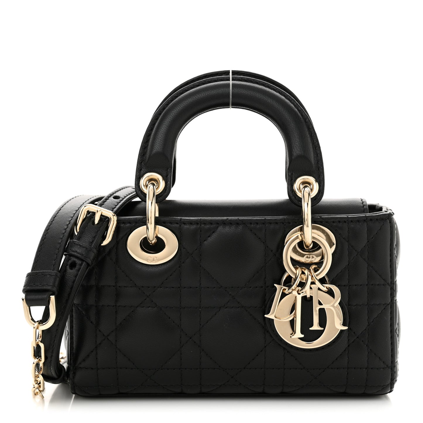 Lambskin Cannage Micro Lady D-Joy Black