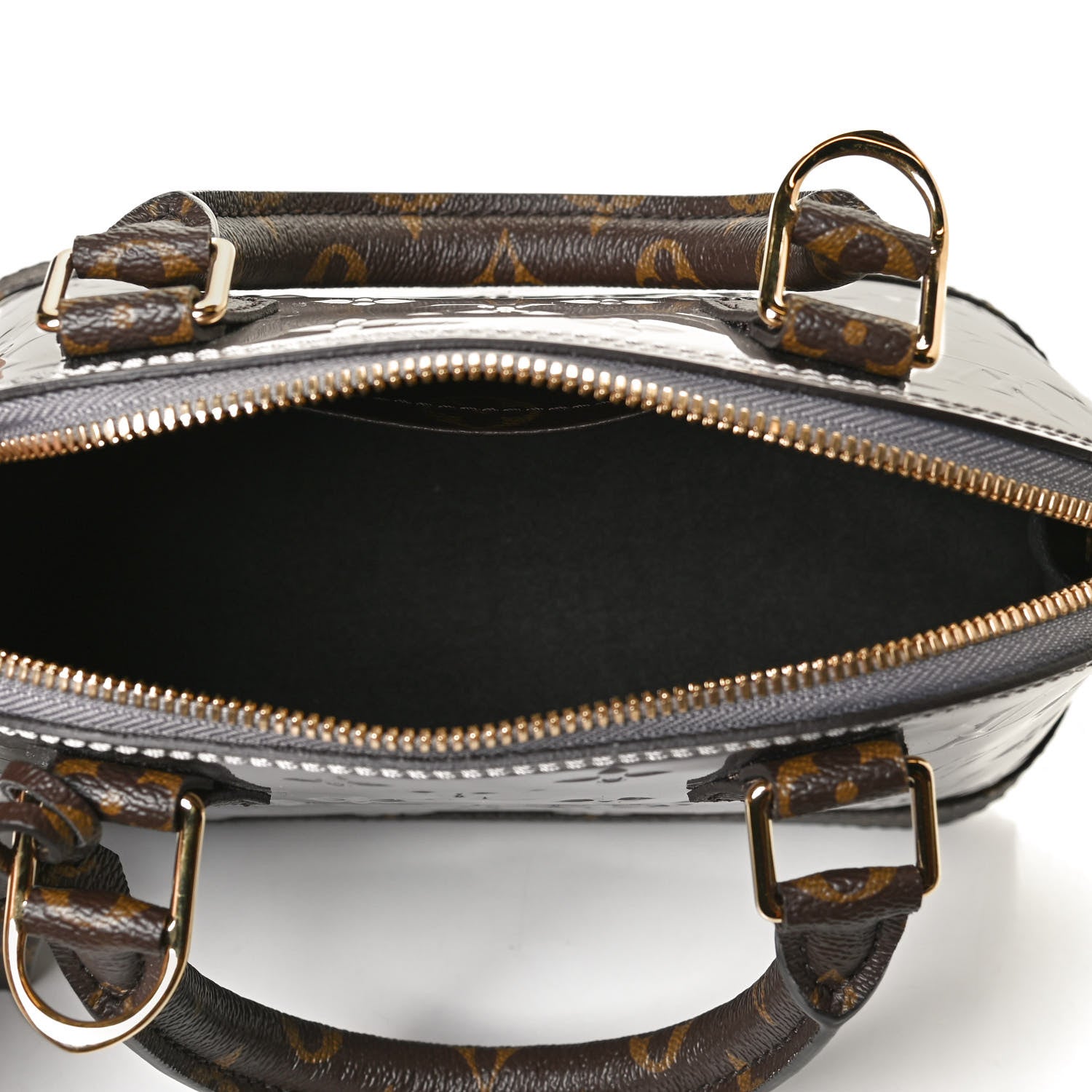 Louis Vuitton Vernis Monogram Alma BB Taupe Metallise 5 of 10