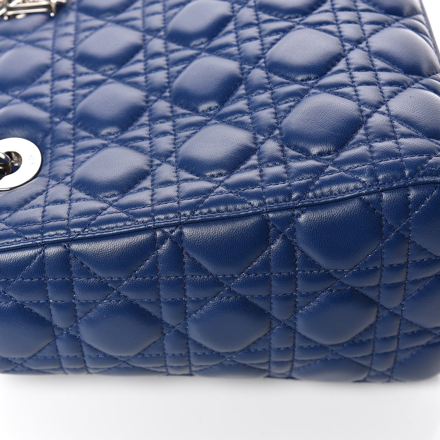 Lambskin Cannage Medium Lady Dior Navy