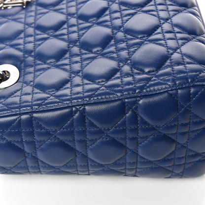 Christian Dior Lambskin Cannage Medium Lady Dior Navy 16 of 17