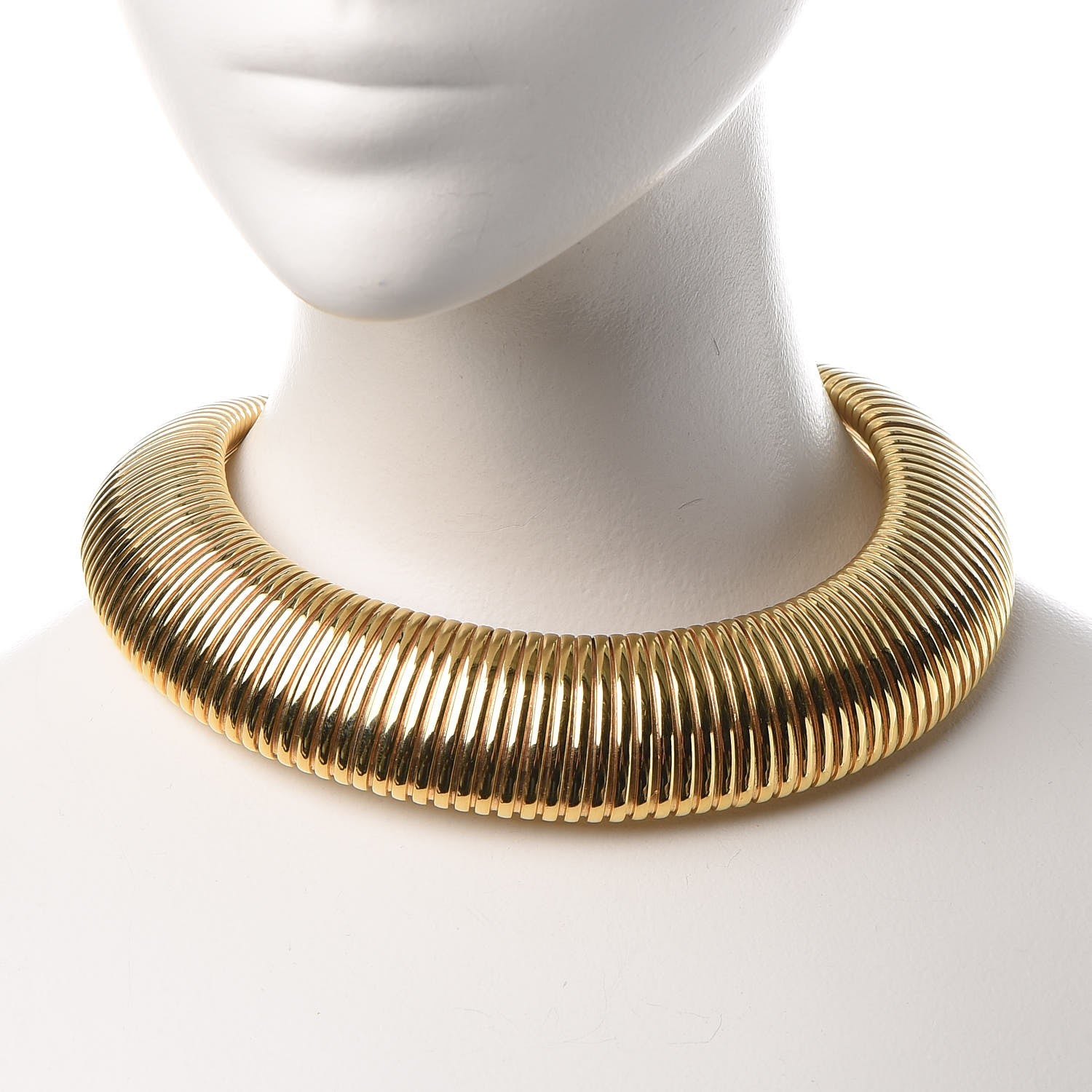 Saint Laurent Brass Snake Chain Choker Gold 2 of 7