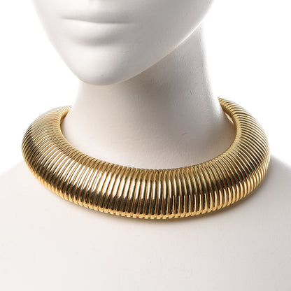 Saint Laurent Brass Snake Chain Choker Gold 2 of 7