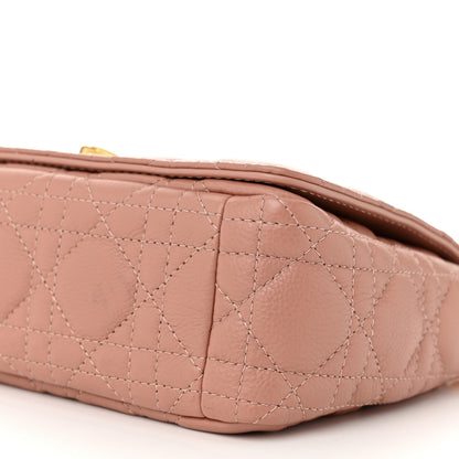 Christian Dior Grained Calfskin Cannage Small Caro Bag Rose De Vents 10 of 11