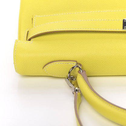 Hermes Epsom Candy Kelly Retourne 35 Lime Gris Perle 15 of 42