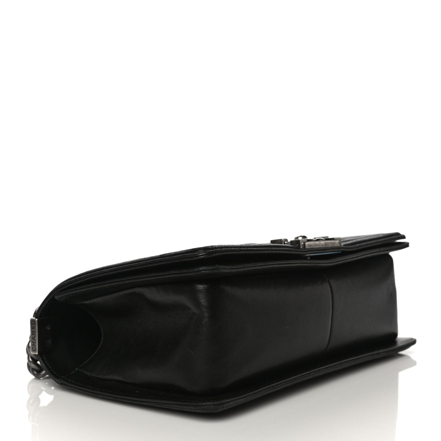 Lambskin Quilted Medium Boy Flap Black