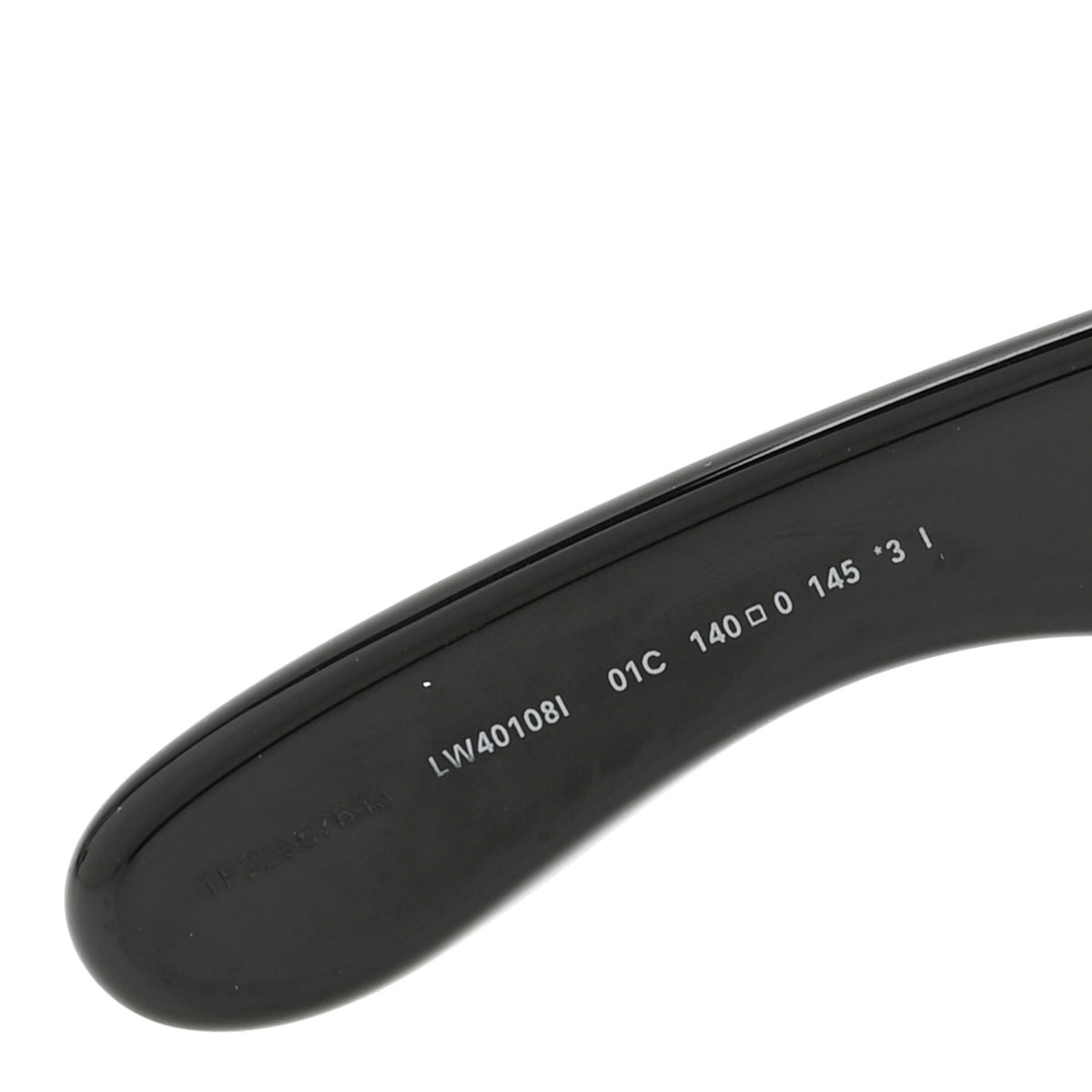 Acetate Mirrored Anagram Wave Mask Sunglasses LW40108I Black