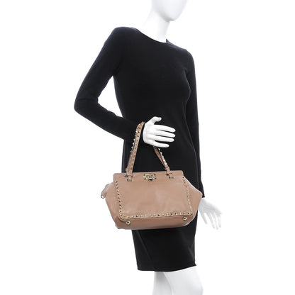 Valentino Garavani Vitello Small Rockstud Tote Alpaca 3 of 13
