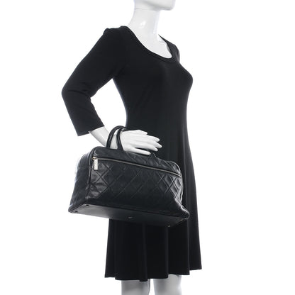 Chanel Caviar Patent Quilted Large Bowler Black 2 of 17