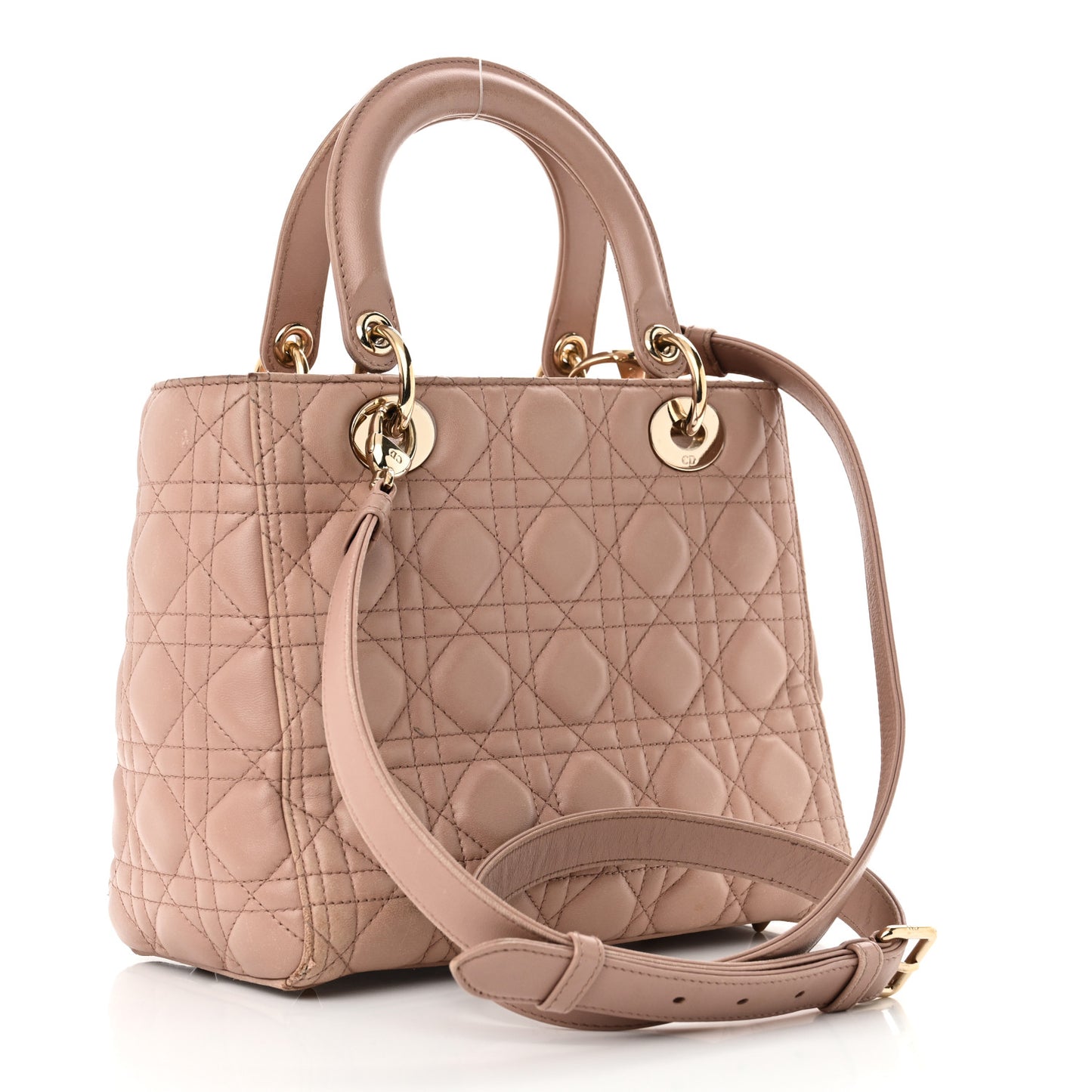 Lambskin Cannage Medium Lady Dior Light Pink
