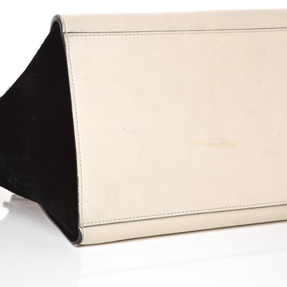 Celine Calfskin Suede Whipsnake Medium Trapeze Black White 11 of 14