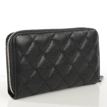 Chanel Caviar Quilted Small Gusset Zip Around Wallet Black 3 of 8