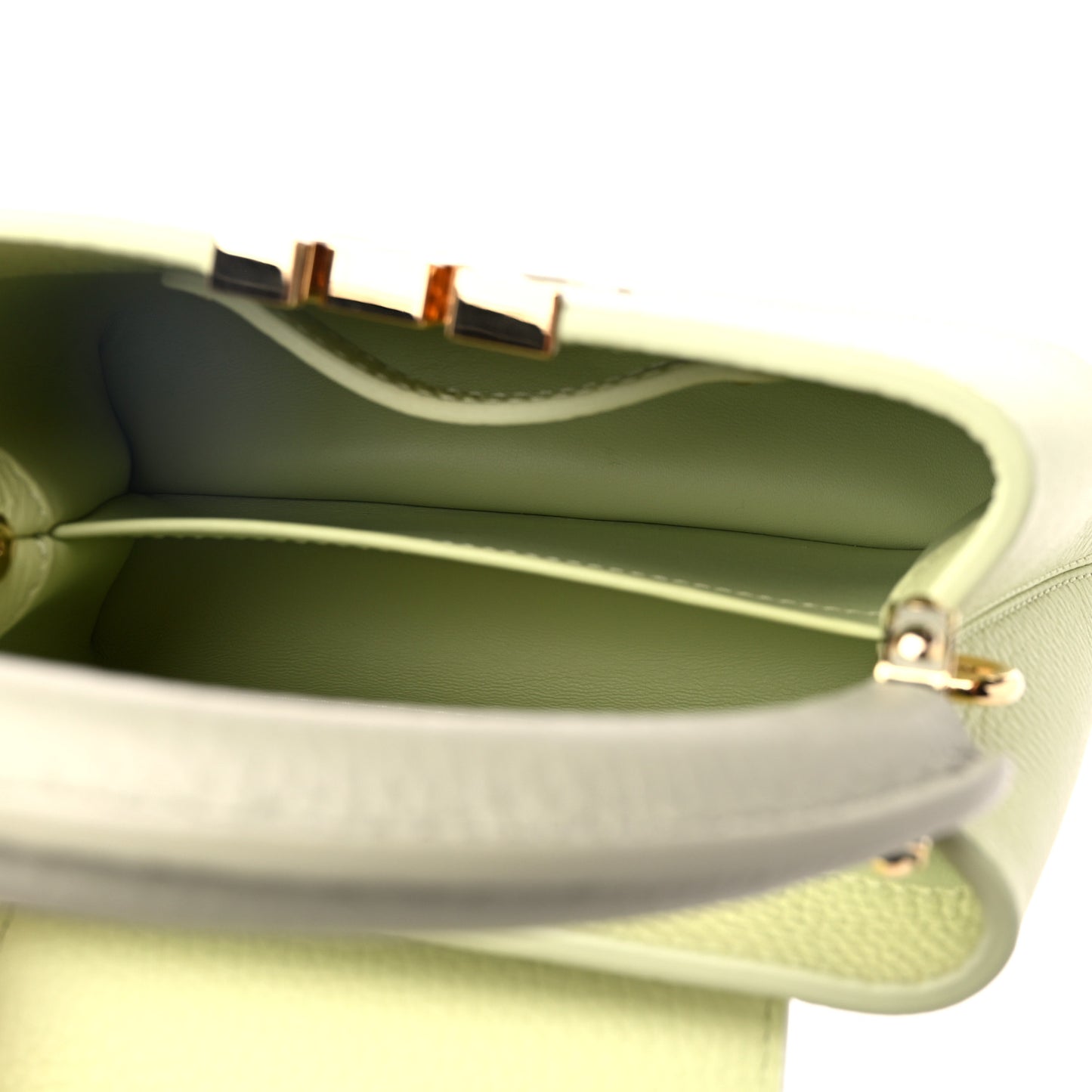 Taurillon Mini Capucines Vert Noto Green Milky White Vert Asnieres Green