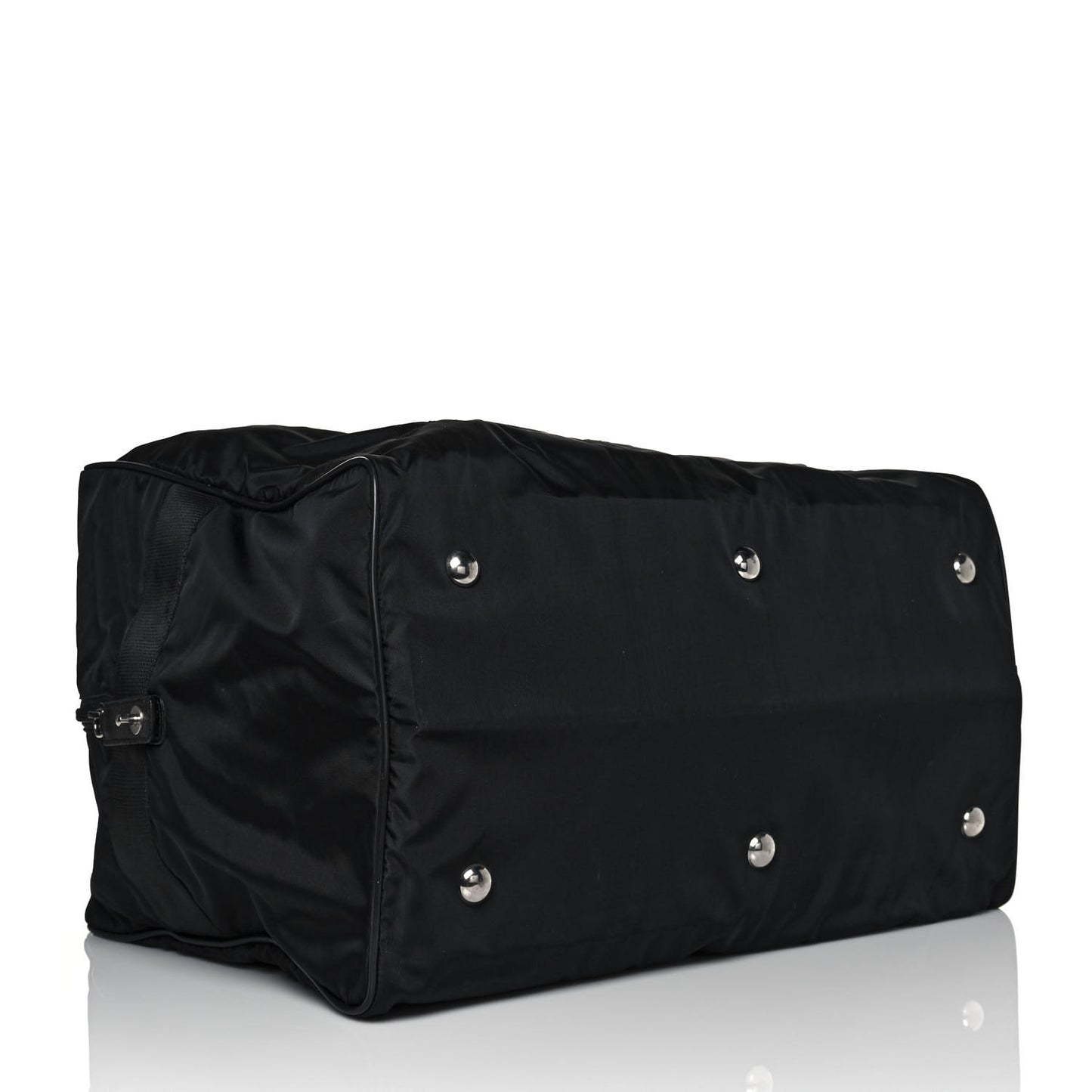 Tessuto Nylon Saffiano Viaggio Carry On Travel Bag Black
