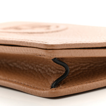 Gucci Pebbled Calfskin Soho Wallet On Chain Camelia 8 of 9