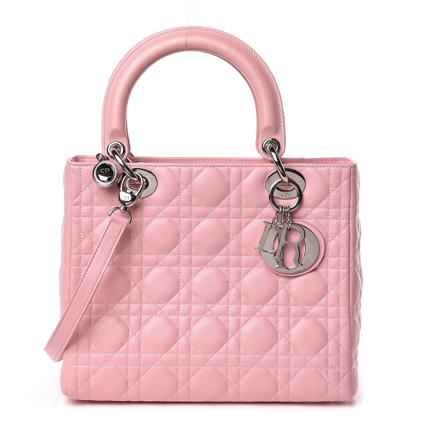 Lambskin Cannage Medium Lady Dior Pink