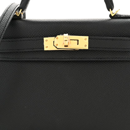 Hermes Epsom Mini Kelly Sellier 20 Black 8 of 11