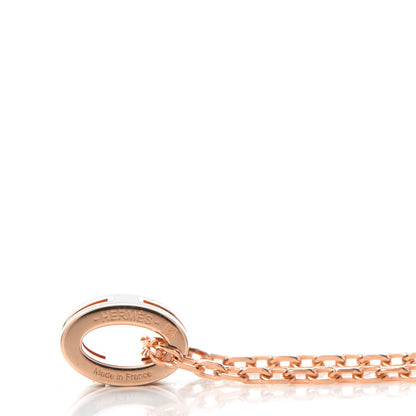 Hermes Lacquered Rose Gold Mini Pop H Pendant Necklace Black 6 of 7