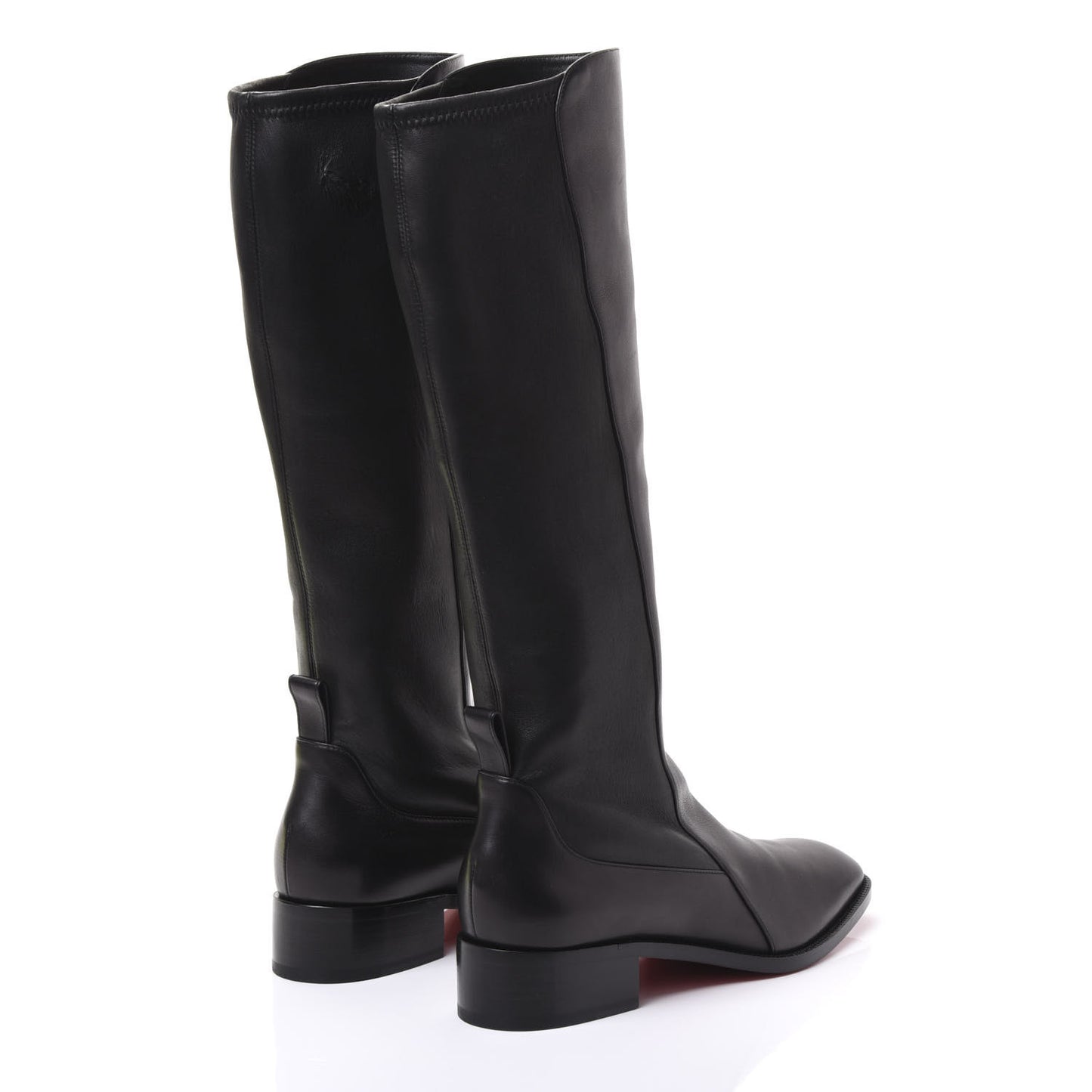 Nappa Tagastretch Flat Knee Boots 39 Black