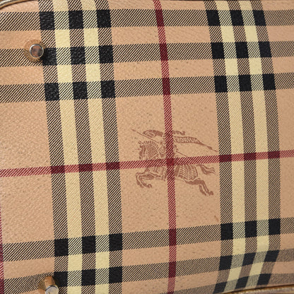 Burberry Haymarket Check Drawstring Claudia Bag Gold 16 of 17