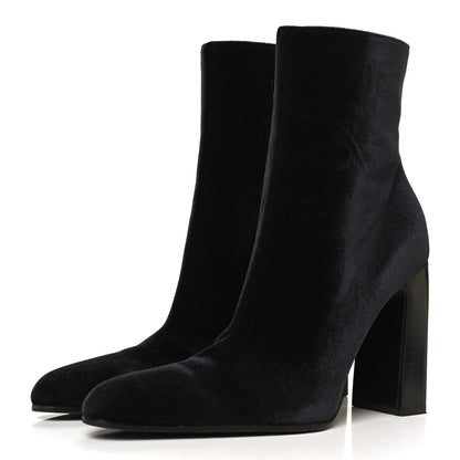 Balenciaga Smooth Velvet Ankle Boots 39 Black 3 of 12