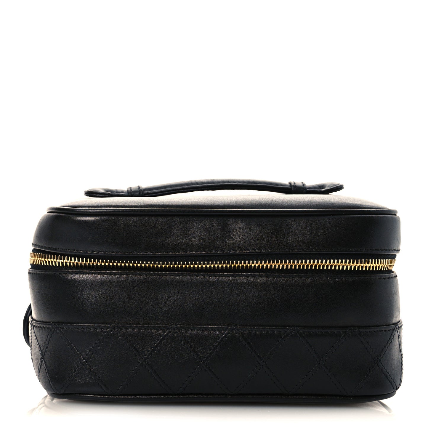 Lambskin Vanity Cosmetic Case Black