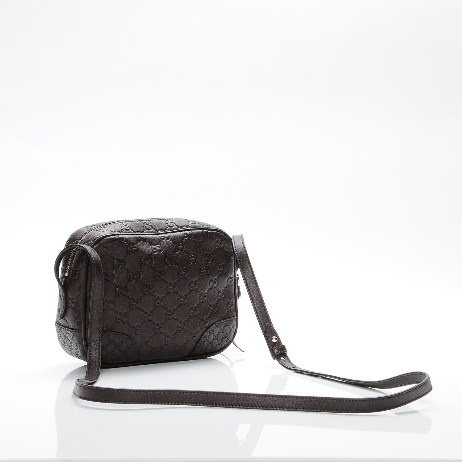Gucci Guccissima Mini Bree Messenger Bag Chocolate 3 of 7