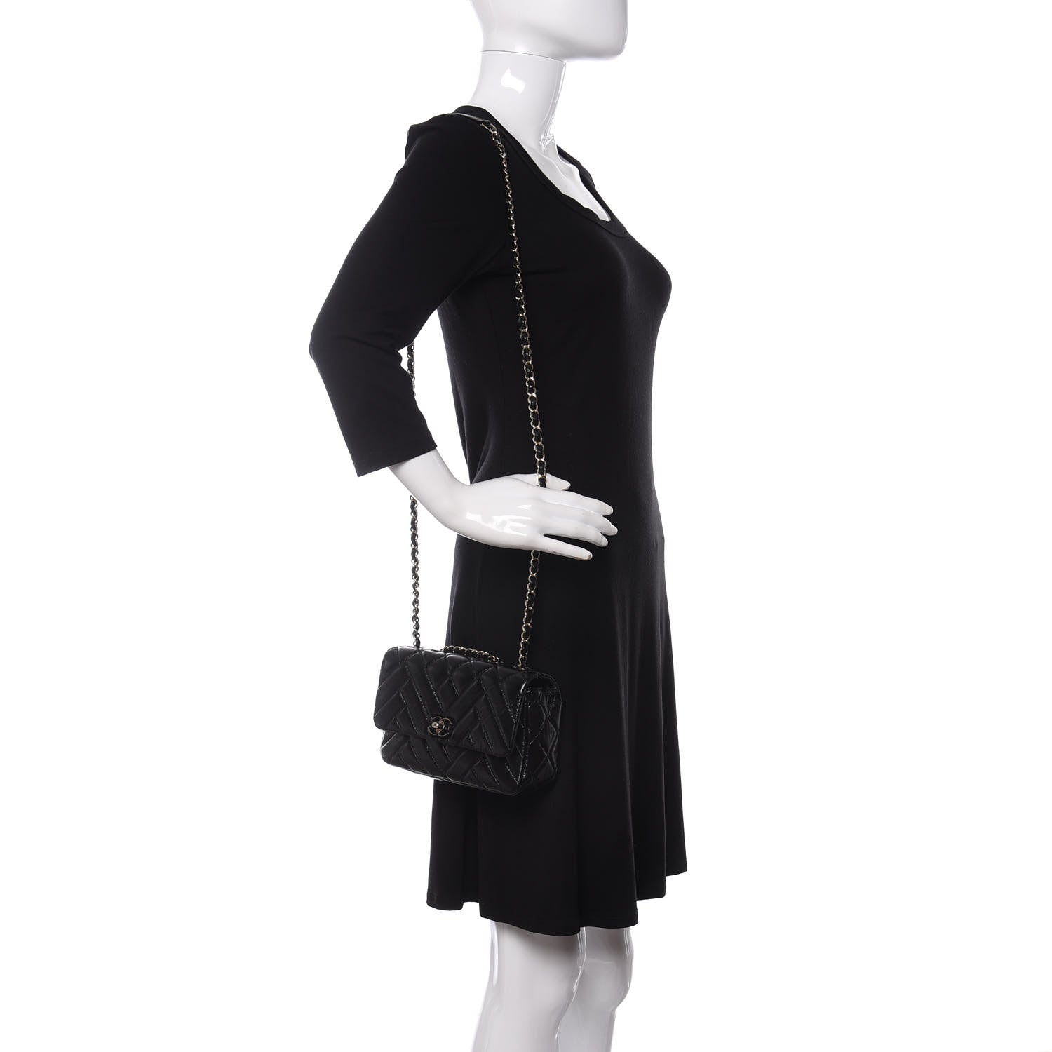 Chanel Shiny Lambskin Quilted Small Montcoco Flap Black 2 of 12