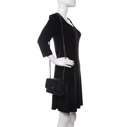 Chanel Shiny Lambskin Quilted Small Montcoco Flap Black 2 of 12