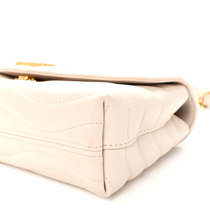 Louis Vuitton Calfskin LV New Wave Chain Bag GM Ivory 9 of 12