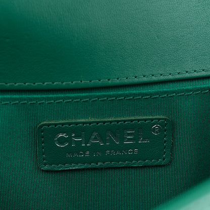 Chanel Lambskin Quilted Medium Boy Flap Green 6 of 13