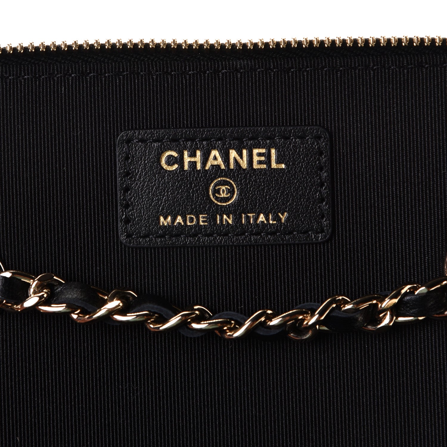 Chanel Lambskin Camellia Embossed Small Vanity Case With Chain Black 5 of 8