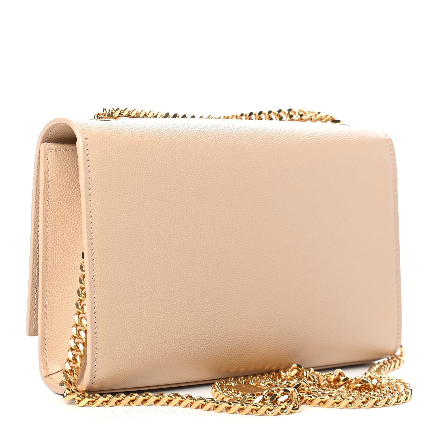 Saint Laurent Grain De Poudre Small Monogram Kate Satchel Nude Powder 2 of 7