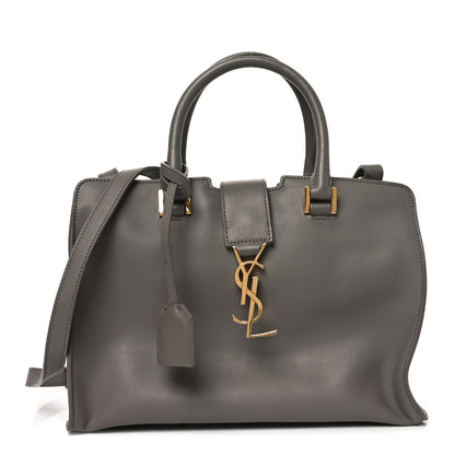 Saint Laurent Calfskin Monogram Baby Cabas Fog 1 of 10