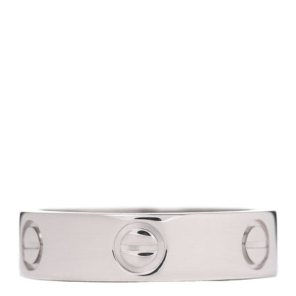 Cartier 18K White Gold 5.5mm LOVE Ring 56 7.5 1 of 4