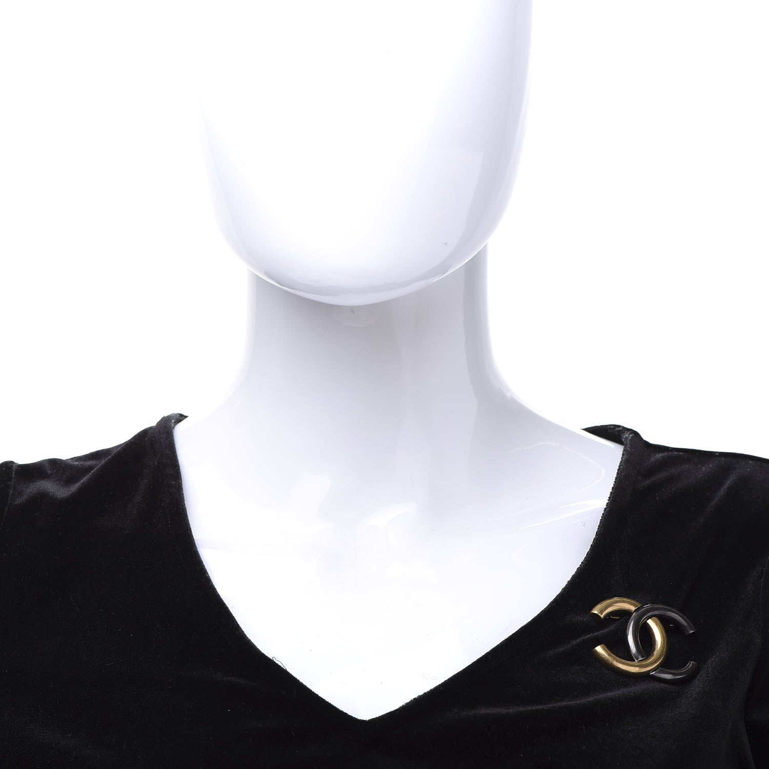 Chanel Metal CC Brooch Gold Ruthenium 2 of 5