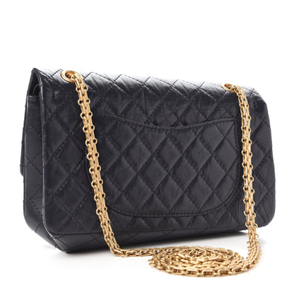 Chanel Aged Calfskin Quilted 2.55 Reissue 225 Flap Navy 4 of 11