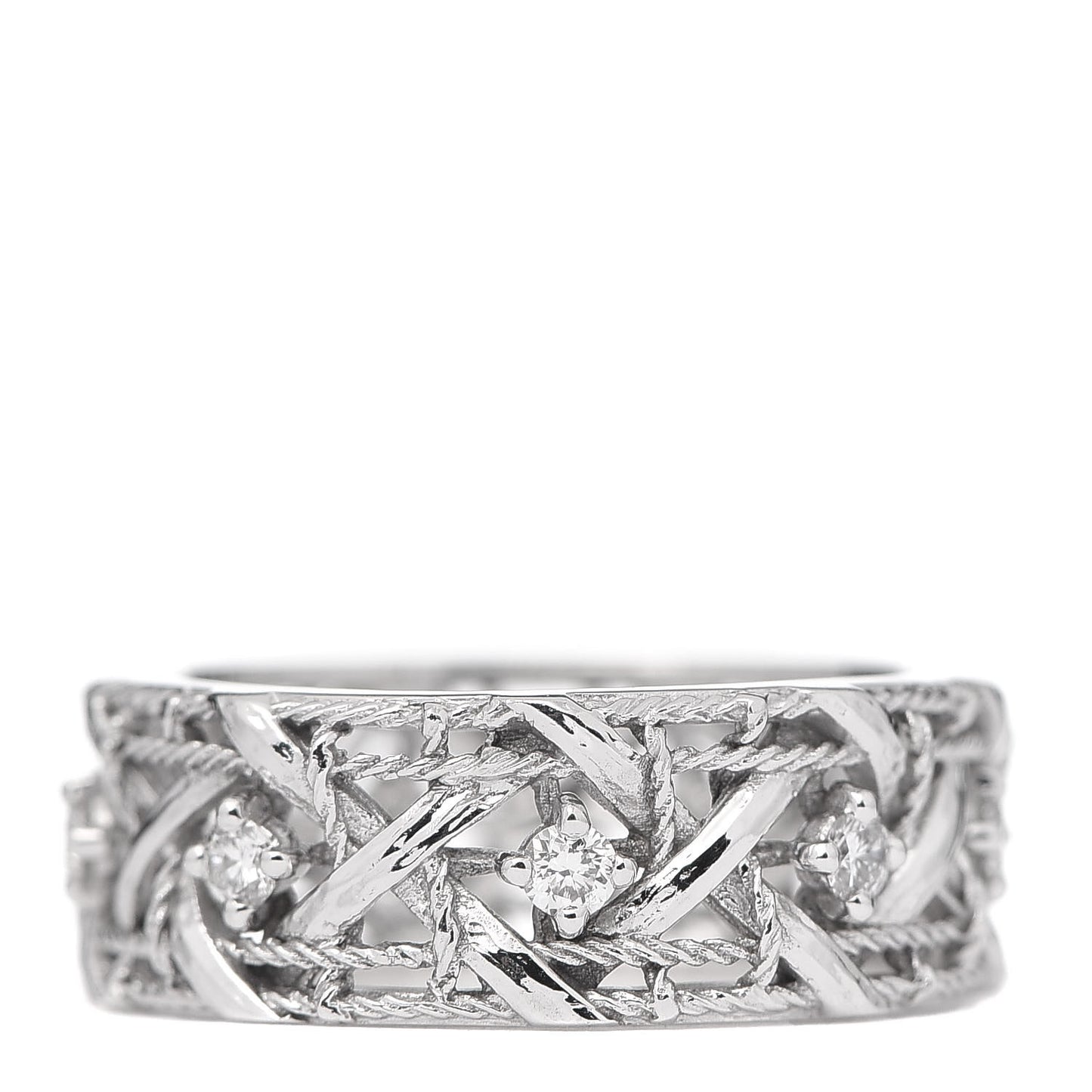 18K White Gold Diamond My Dior Ring 50 5.25
