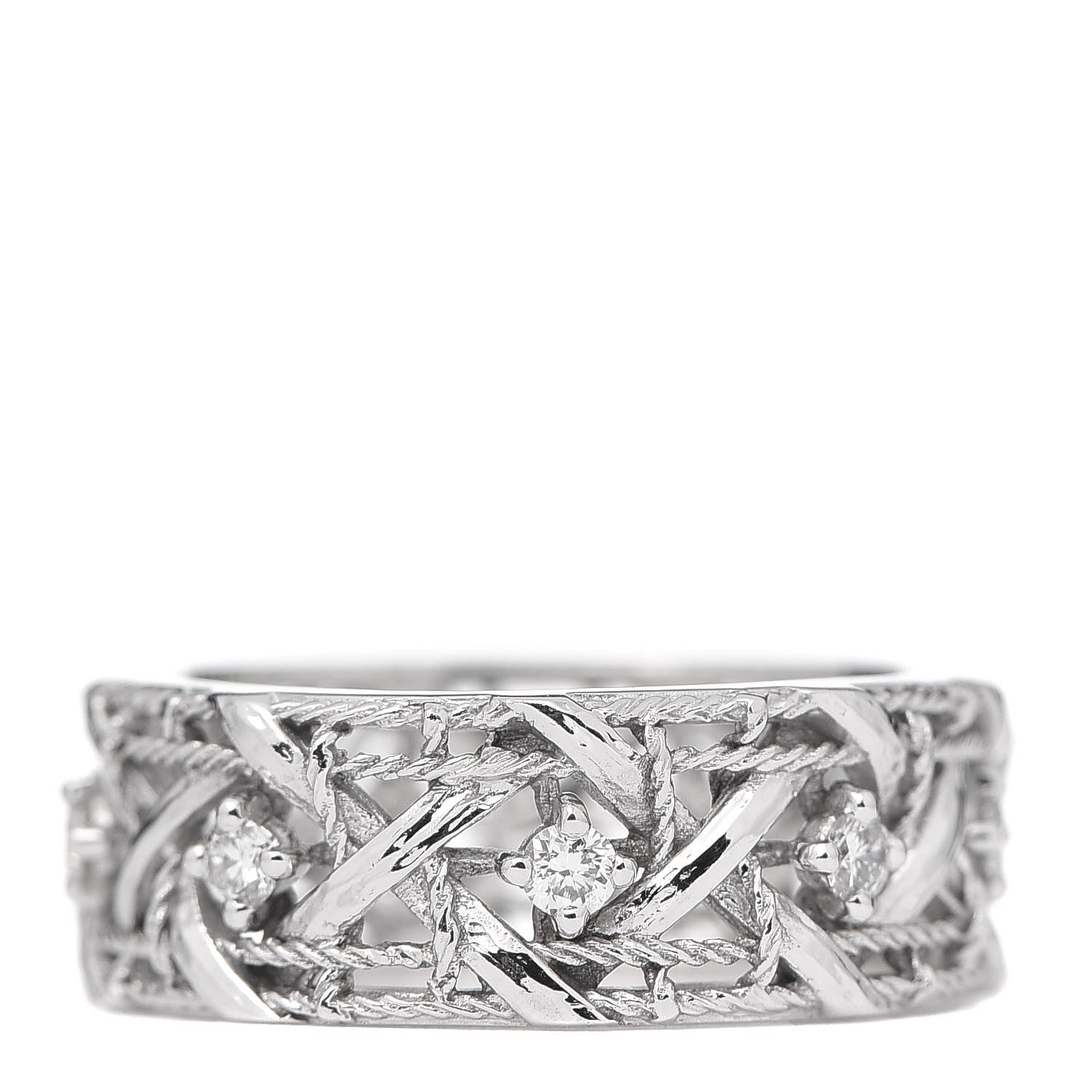 Christian Dior 18K White Gold Diamond My Dior Ring 50 5.25 3 of 4