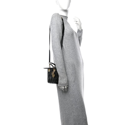 Christian Dior Lambskin Cannage Mini Lady Dior Black 2 of 10