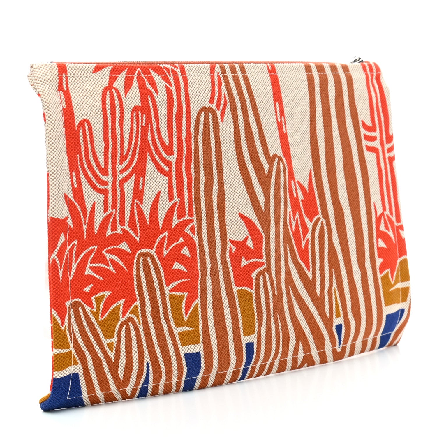 Hermes H Canvas Le Bel Oasis Case Marine Terracotta 3 of 6
