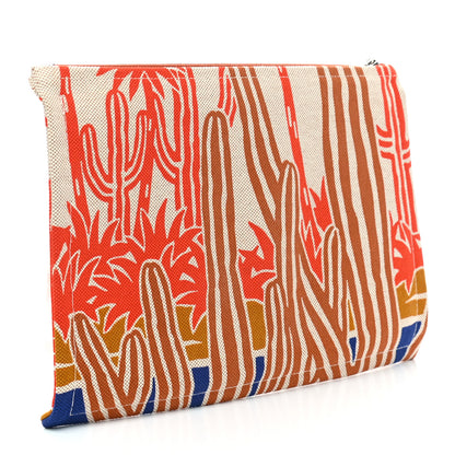 Hermes H Canvas Le Bel Oasis Case Marine Terracotta 3 of 6
