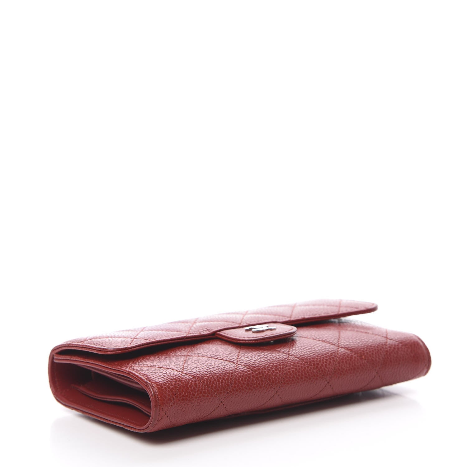 Chanel Caviar Quilted Long Flap Wallet Red 4 of 10