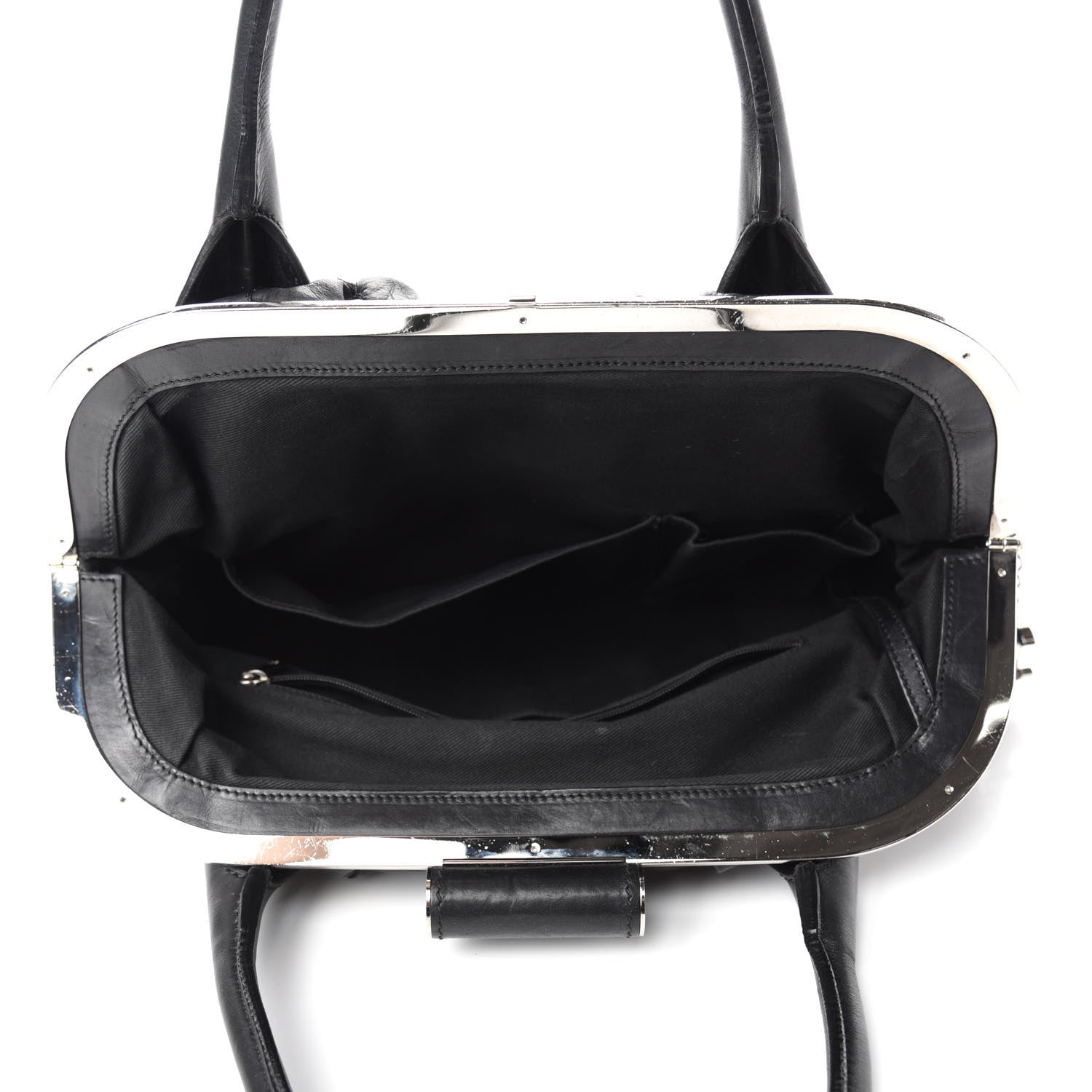 Chanel Calfskin Stitched Expandable Frame Bag Black 5 of 10